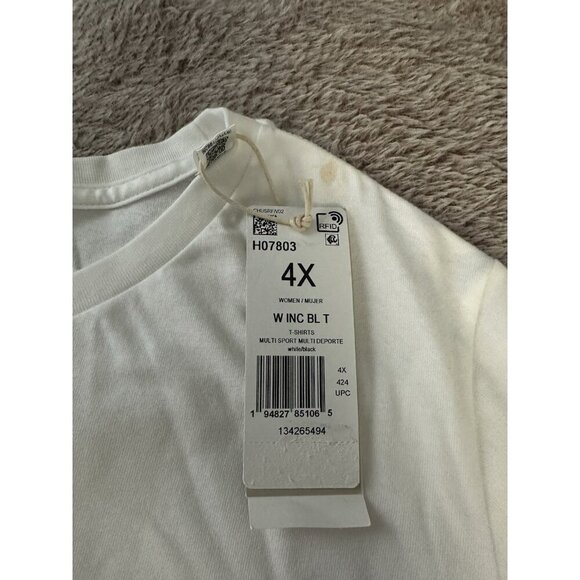 Adidas Womens Regular fit Short Sleeve Logo T-Shirt Shirt White Solid - Picture 10 of 11